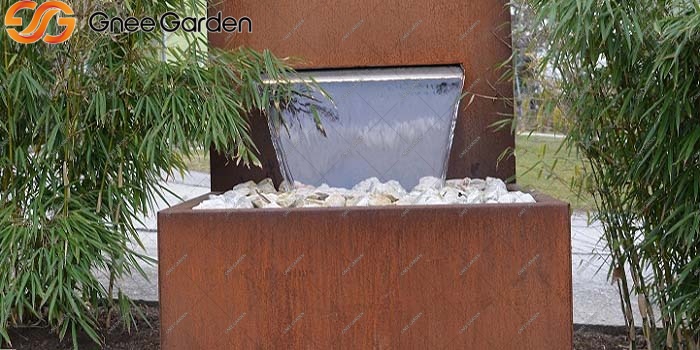 Corten Steel Artificial Water Fountain