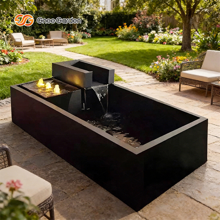 Steel Water Features With LED Lighting