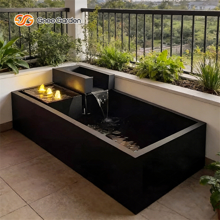 Steel Water Features With LED Lighting