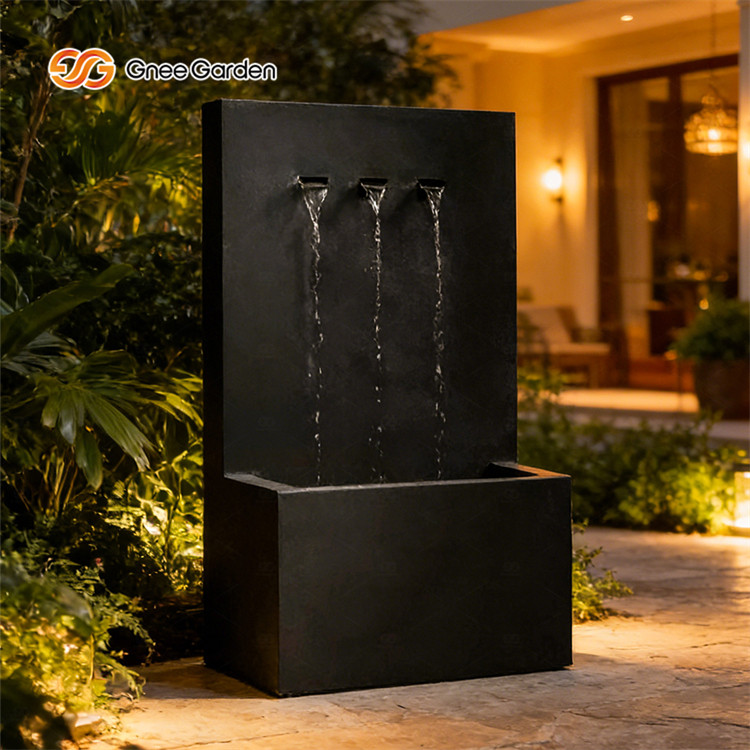 Outdoor 3 Spouts Metal Water Feature