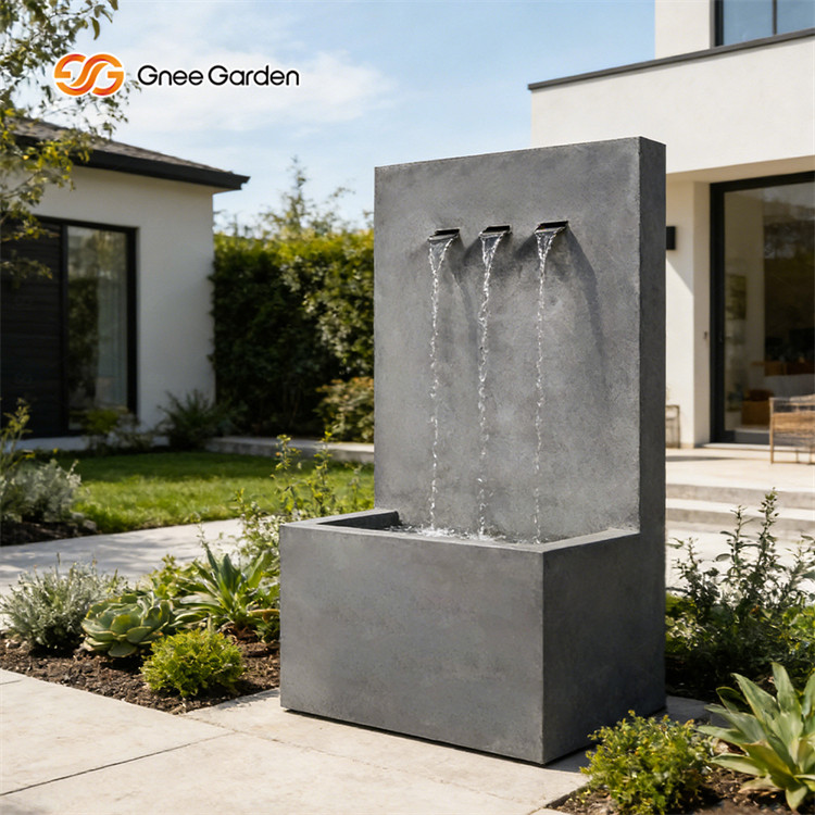 Outdoor 3 Spouts Metal Water Feature