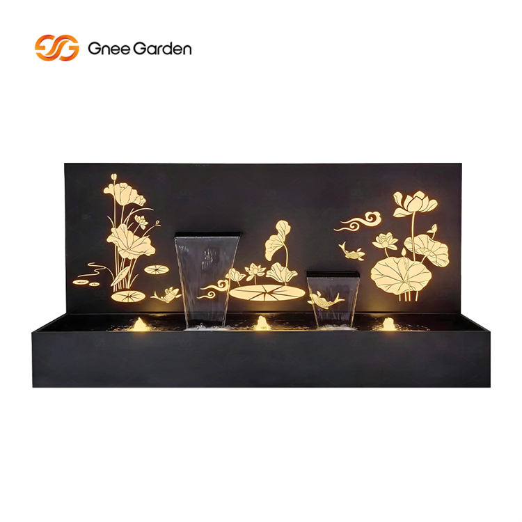 Modern Metal Wall Mount Waterfall Outdoor