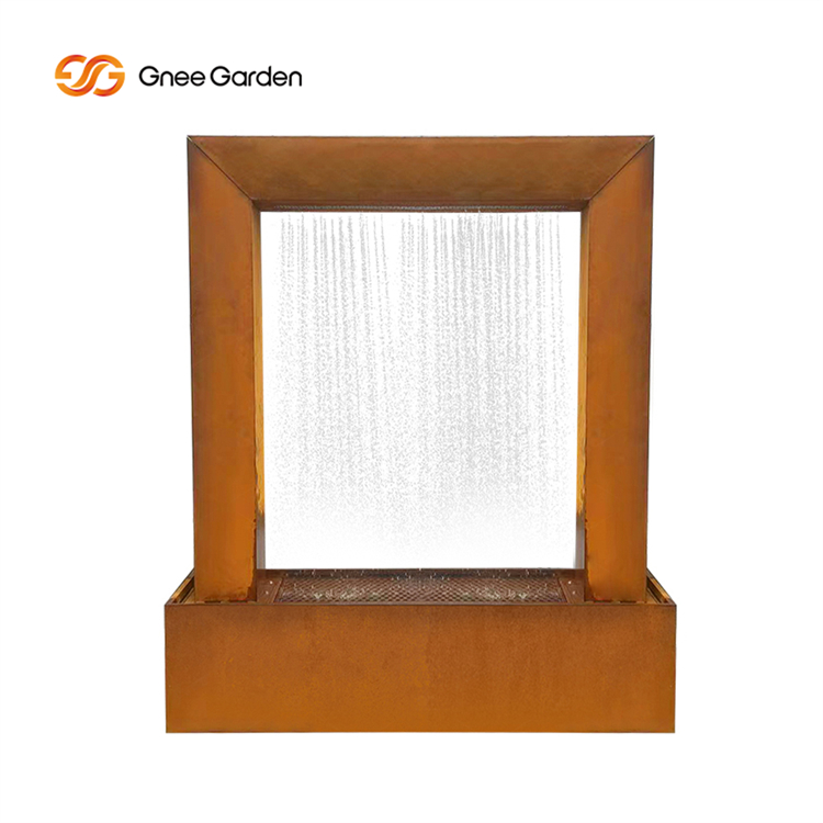 Rain Curtain Corten Steel Fountain Outdoor