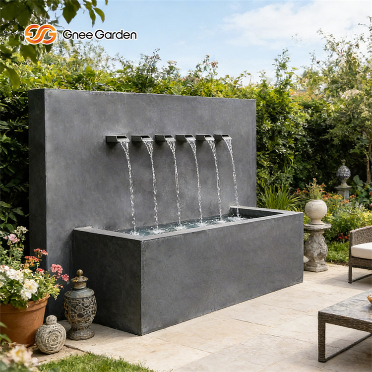 6-Spout Modern Metal Outdoor Garden Fountains