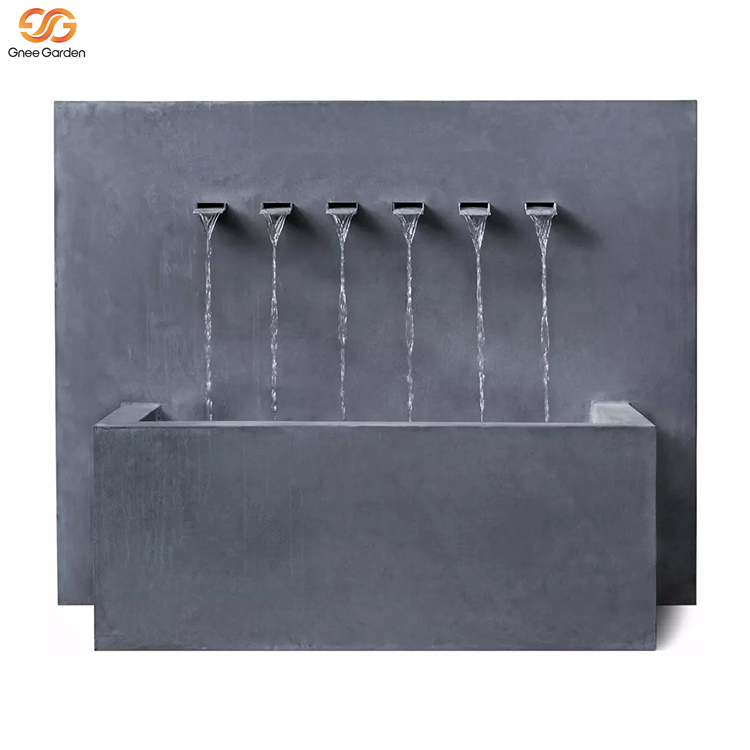 6-Spout Modern Metal Outdoor Garden Fountains